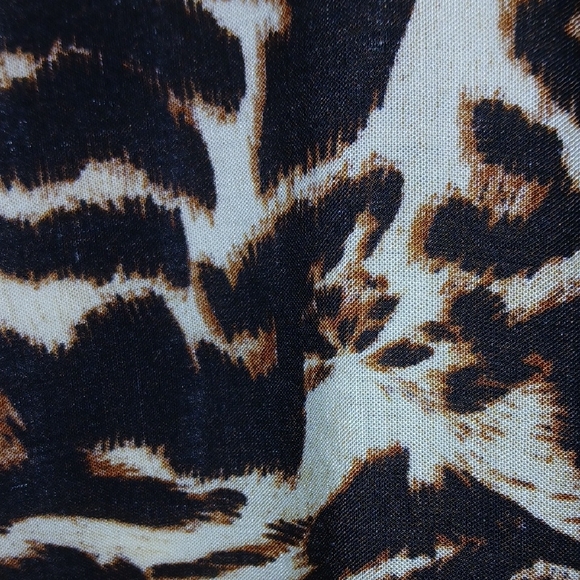 Bobbie Brooks Leopard Print Tunic with Black Fringe - Picture 3 of 3